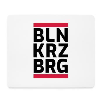Berlin Kreuzberg Logo Design rot/weis - Mousepad (Querformat) - Weiß - Vorne