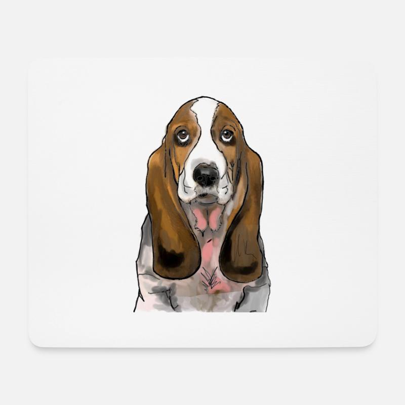 Basset - Mouse Pad (horizontal) - white