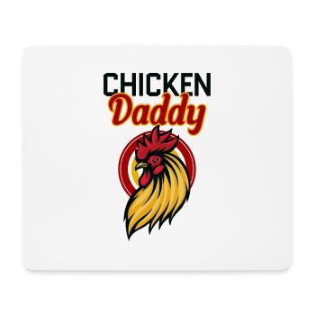 Poulet Papa Papa Volaille Agriculteur Fête des Pères - Tapis de souris (format paysage) - blanc - Devant