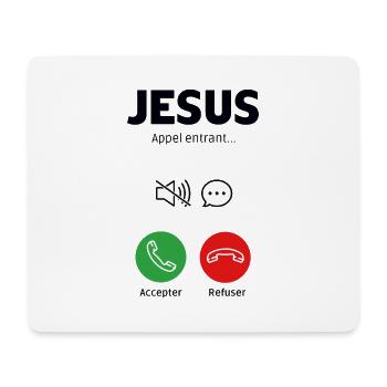 Appel de Jésus - Tapis de souris (format paysage) - blanc - Devant