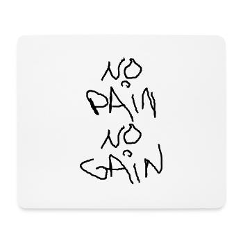 kein Schmerz kein Gewinn - Mousepad (Querformat) - Weiß - Vorne