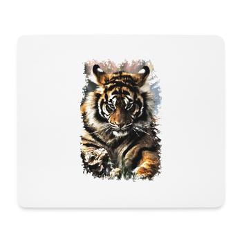 tiger - Mouse Pad (horizontal) - white - Front