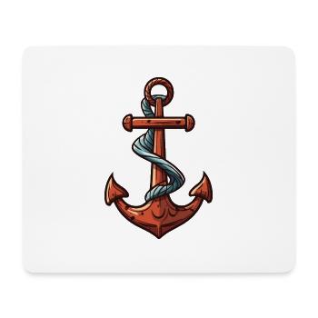 Anker Symbol Hafen - Mousepad (Querformat) - Weiß - Vorne