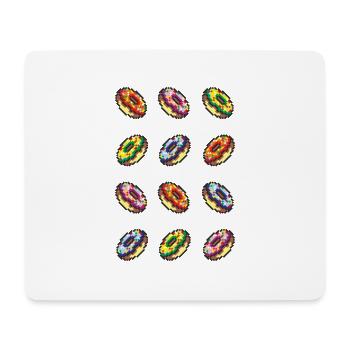 Pixelart No. 10 donut - color - Mouse Pad (horizontal) - white - Front