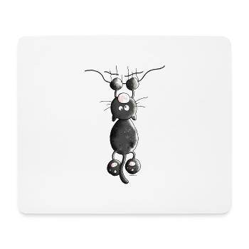 Kratzbürstige Katze - Katzen - Mousepad (Querformat) - Weiß - Vorne