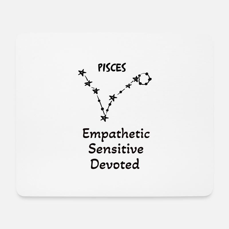 Geschenk astrologischer Zeichenfisch - Mousepad (Querformat) - Weiß