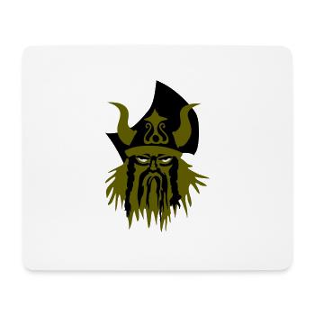 La tête de guerrier viking, Patjila - Tapis de souris (format paysage) - blanc - Devant