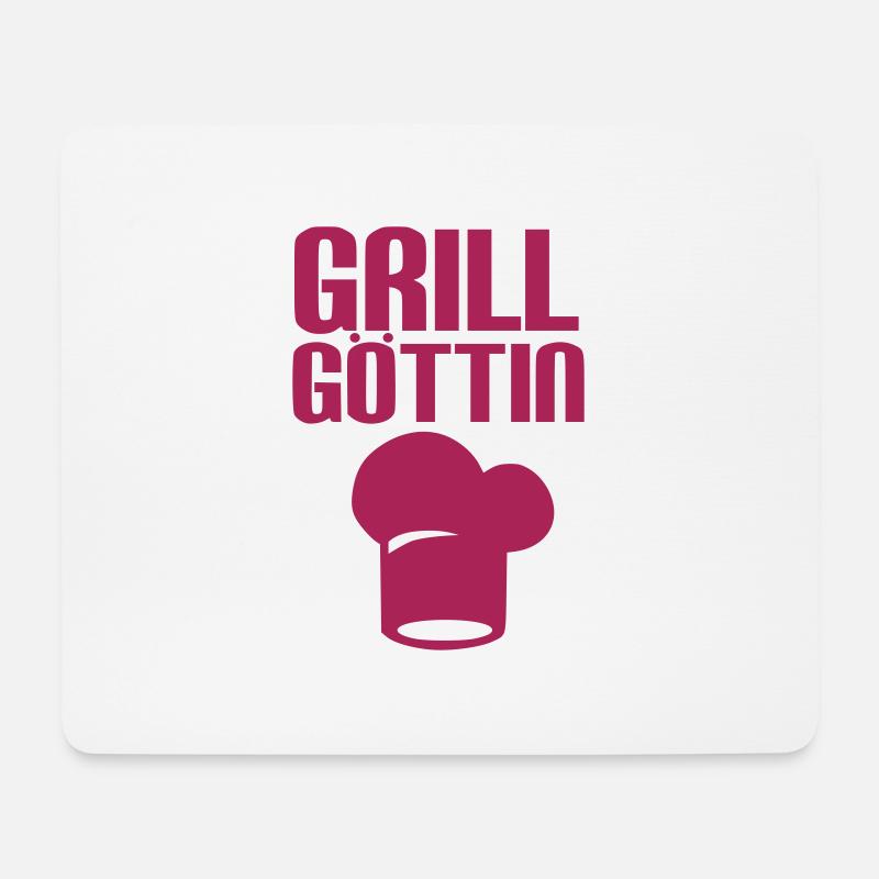 Grill Göttin - Grillen - Mousepad (Querformat) - Weiß
