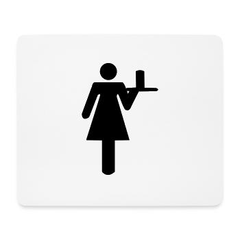 Kellnerin - Mousepad (Querformat) - Weiß - Vorne
