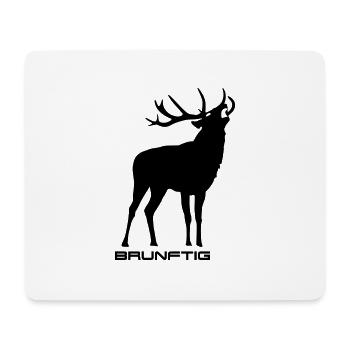 Brunftig Hirsch - Mousepad (Querformat) - Weiß - Vorne