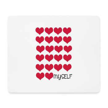 love love MYSELF - Mouse Pad (horizontal) - white - Front