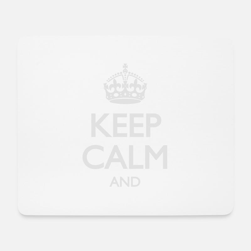 keep calm - Mousepad (Querformat) - Weiß