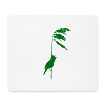 Schilfrohrsänger grün - Mousepad (Querformat) - Weiß - Vorne