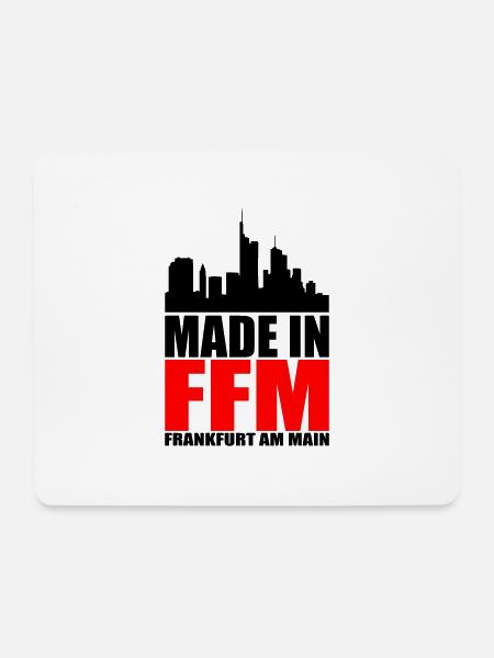Made in Frankfurt - Mousepad (Querformat) - Weiß