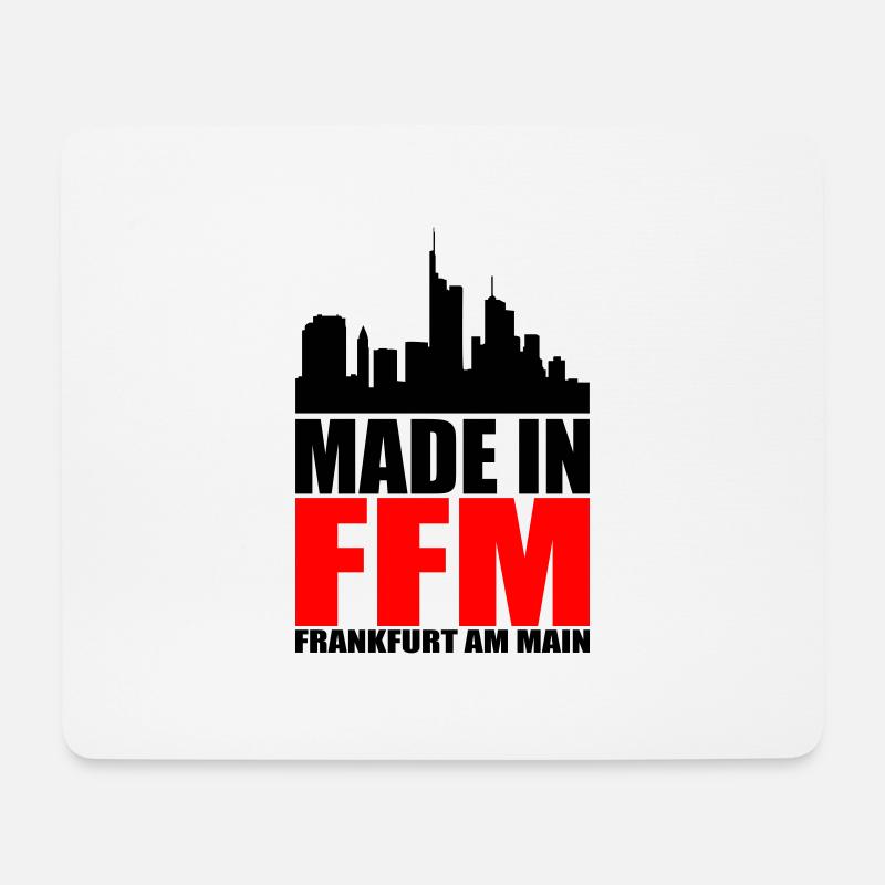 Made in Frankfurt - Mousepad (Querformat) - Weiß