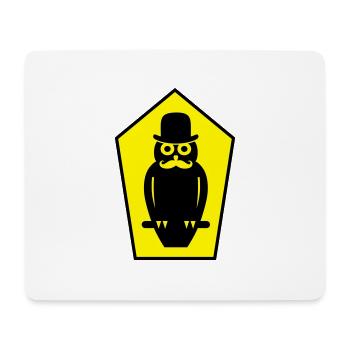Eule - Mousepad (Querformat) - Weiß - Vorne