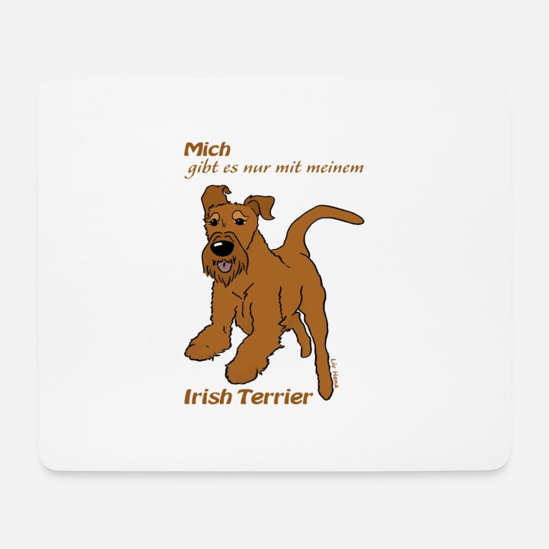 Mein Irish Terrier - Mousepad (Querformat) - Weiß