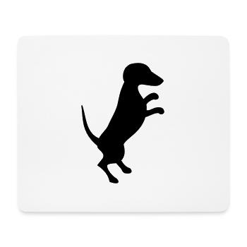 Teckel - Tapis de souris (format paysage) - blanc - Devant