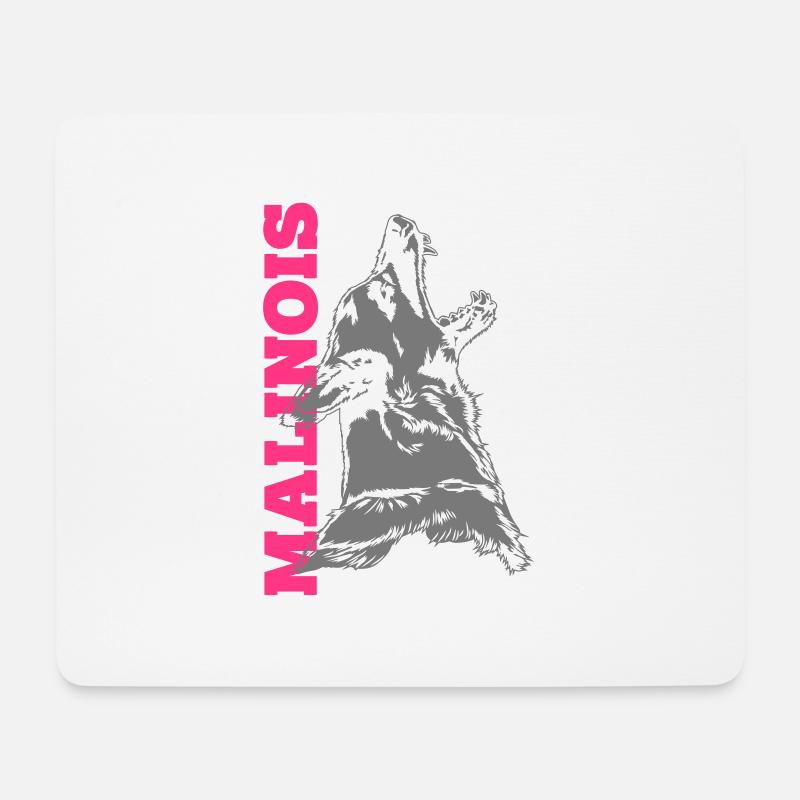Malinois - Mousepad (Querformat) - Weiß