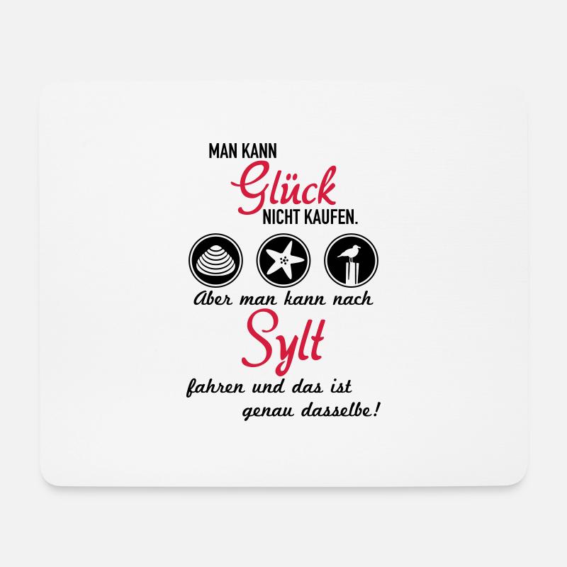 Glück Sylt - Mousepad (Querformat) - Weiß