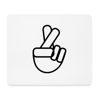 crossed fingers - Mousepad (Querformat) - Weiß - Vorne