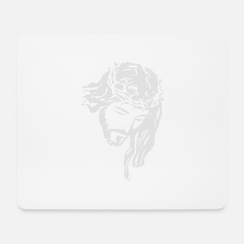 Jesus - Mousepad (Querformat) - Weiß
