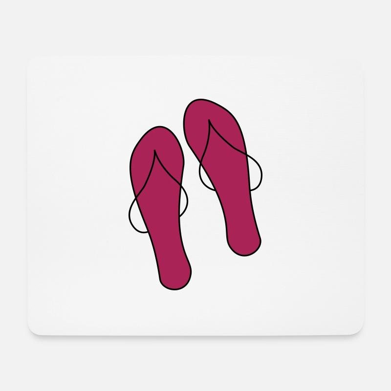 flipflops - Mousepad (Querformat) - Weiß