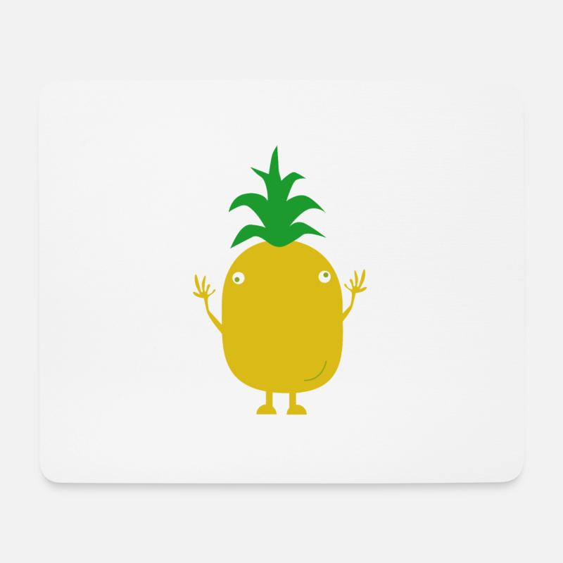 ananas - Mousepad (Querformat) - Weiß