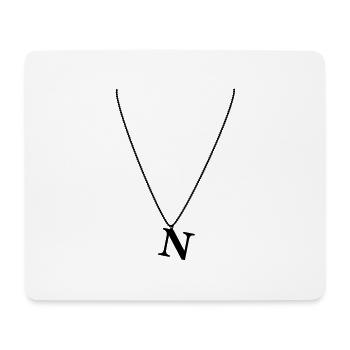 Halskette N - Mousepad (Querformat) - Weiß - Vorne
