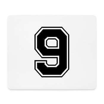 neun - Mousepad (Querformat) - Weiß - Vorne