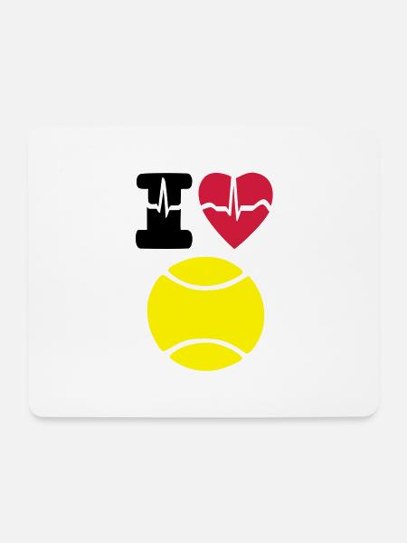 Ich Liebe Tennis - Mousepad (Querformat) - Weiß