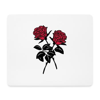 Rosen - Mousepad (Querformat) - Weiß - Vorne