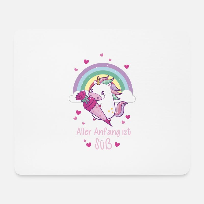 Aller Anfang ist süß - Mousepad (Querformat) - Weiß