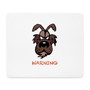 Warning dog - Mouse Pad (horizontal) - white - Front