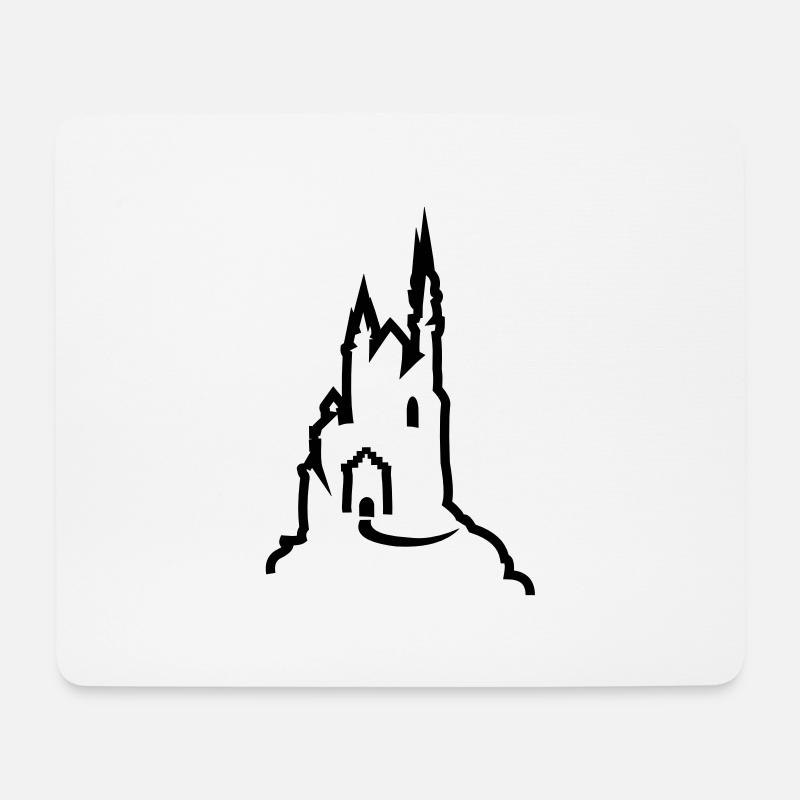 Castle - Mouse Pad (horizontal) - white