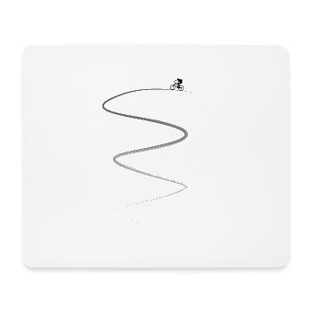 Mountain biker biker bike mountain bike cycling - Mouse Pad (horizontal) - white - Front