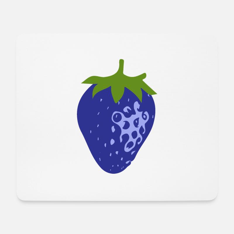 Blaue Erdbeere - Mousepad (Querformat) - Weiß
