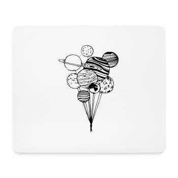 luftballons planeten - Mousepad (Querformat) - Weiß - Vorne