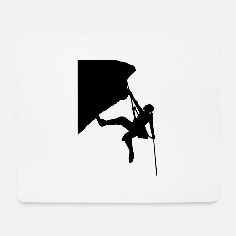 Klettern, Kletterin. - Mousepad (Querformat) - Weiß