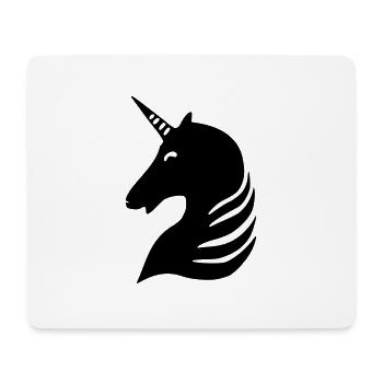 unicorn silhouette - Mouse Pad (horizontal) - white - Front