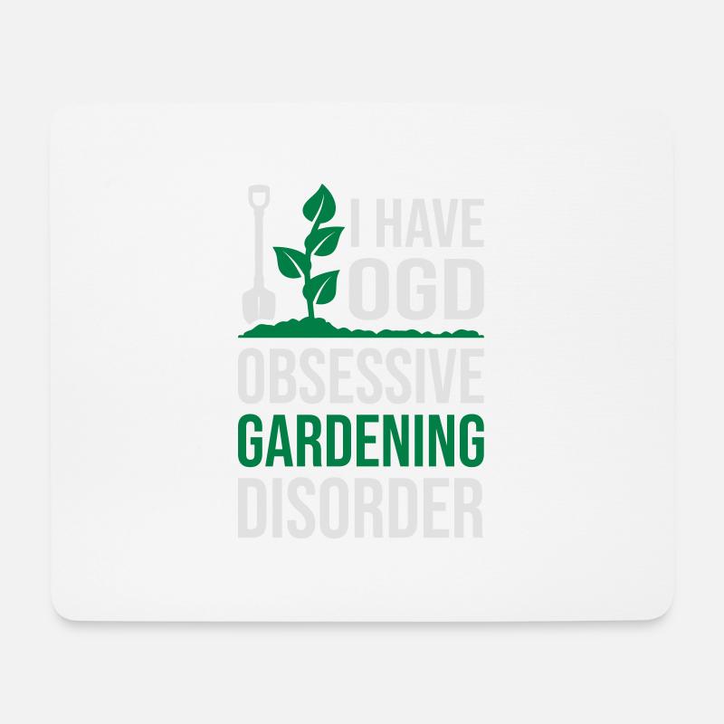 Obsessive Gardening Disorder - Mouse Pad (horizontal) - white