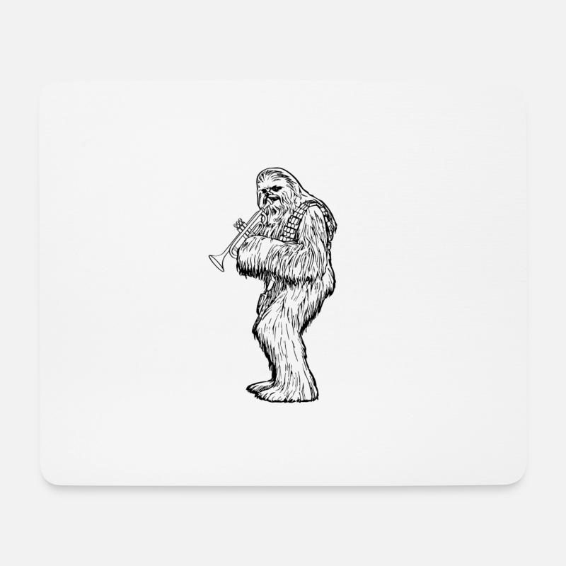 Trumpet chewbacca! - Mouse Pad (horizontal) - white