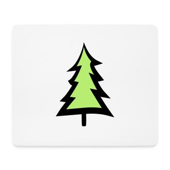 arbre de noël arbre de noël texte conception logo sapin s - Tapis de souris (format paysage) - blanc - Devant