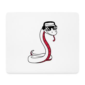 DJ musique cool fête célébrer lunettes de soleil - Tapis de souris (format paysage) - blanc - Devant