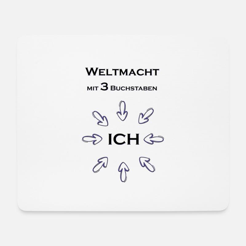 Weltmacht mit 3 Buchstabe - Mousepad (Querformat) - Weiß