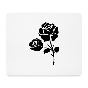 balck_roses_flower - Tapis de souris (format paysage) - blanc - Devant