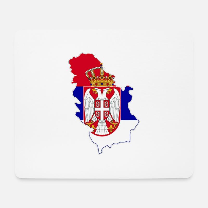 Serbien - Mousepad (Querformat) - Weiß