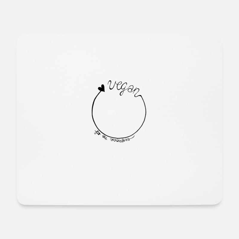 VEGAN for the voiceless Geschenk / Geschenkidee - Mousepad (Querformat) - Weiß