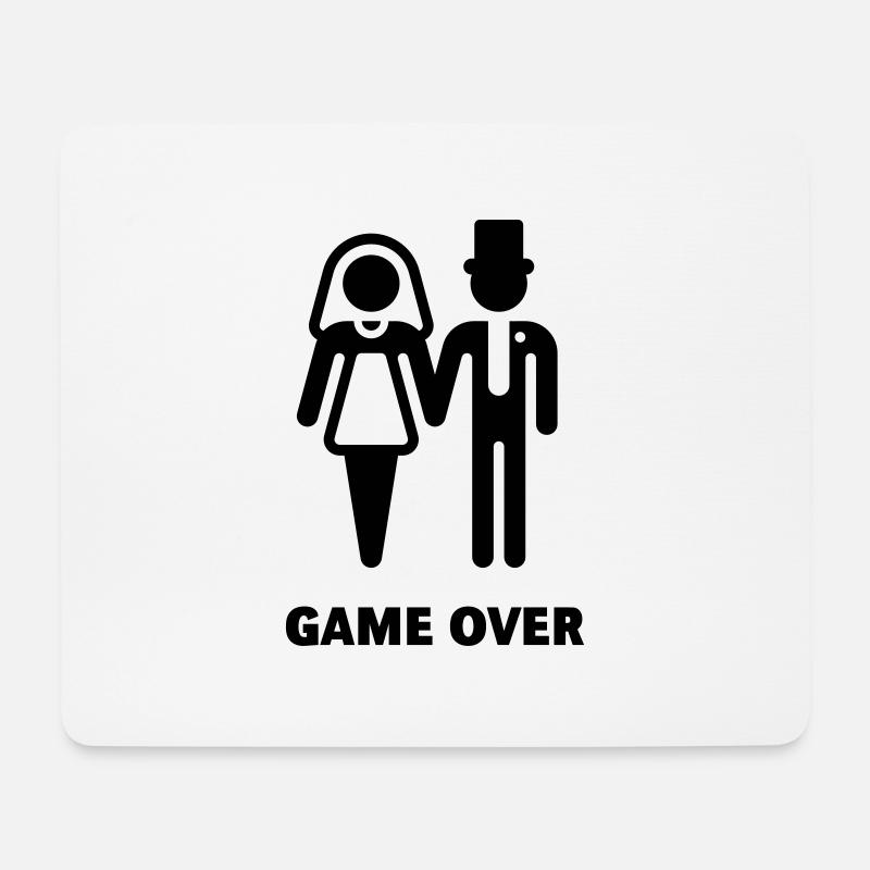 Game Over (Hochzeit) - Mousepad (Querformat) - Weiß