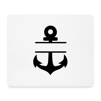 anker blanco rund - Mousepad (Querformat) - Weiß - Vorne